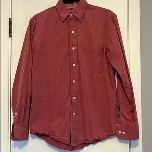 Izod Men's Burgundy Button-Down Shirt
